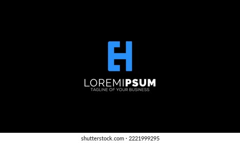 Modern EH Letter Logo design Icon symbol Vector Template