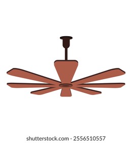 Modern eight blade ceiling fan providing efficient air circulation and cooling