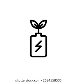 Modern Electric Battery Vector Illustration Icon for Energy Applications