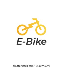 Modern electric bike bicycle logo vector icon illustration