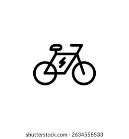Modern Electric Bike Vector Illustration with Clean Lines and Eco-Friendly Design