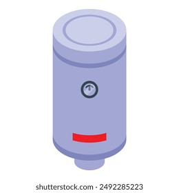 Modern electric boiler is heating water for showers and baths in a residential home