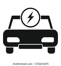 Modern electric car icon. Simple illustration of modern electric car vector icon for web design isolated on white background