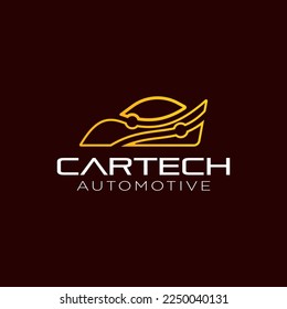 Modern electric car logo, side view. electric vehicle, hybrid car, technology car icon