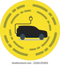 Modernes Logo für Elektroautos, Vektorgrafik