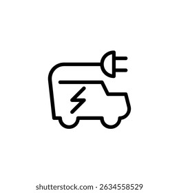 Modern Electric Car Vector Illustration Clean Energy Design