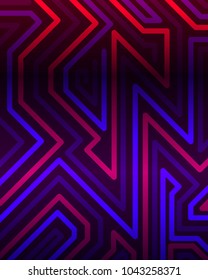 modern electric circuit network on dark violet background