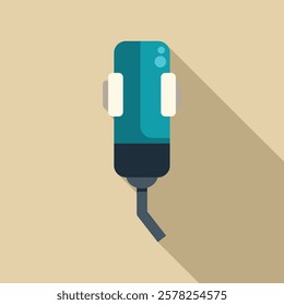 Modern electric dental drill being used by a dentist for treating teeth problems and performing surgical procedures