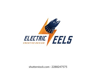 Modern electric eel symbol icon logo design