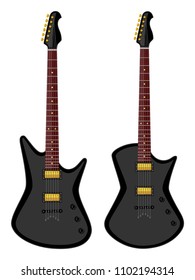 Modern electric guitars. Flat design. Vector illustration.
