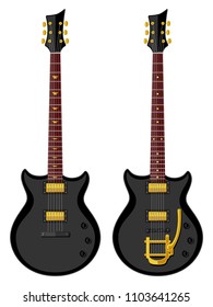 Modern electric guitars. Flat design. Vector illustration.