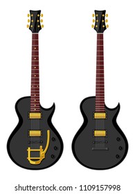 Modern electric guitars. Flat design. Vector illustration.
