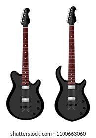 Modern electric guitars. Vector illustration.
