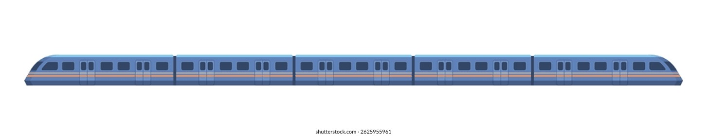 Modern electric high-speed train. Means of commuting. Illustration isolated on white background. Vector Not AI generated