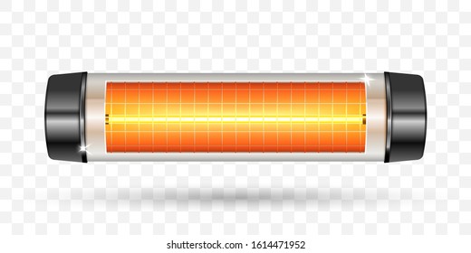 Modern electric infrared heater. Vector Illustration.