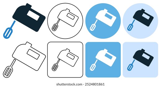 moderno misturador elétrico vetor pictograma símbolo ícone símbolo ui e ux design, glifos e linha de traçado