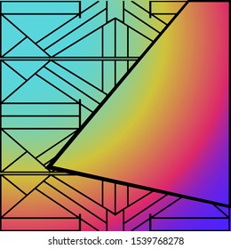 Modern Electric Neon Graphic Frames Background Template