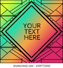 Modern Electric Neon Graphic Frames Background Template