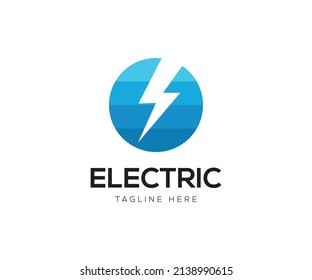 Modern electric power vector logo design concept. Energy and thunder electricity logo Templates.