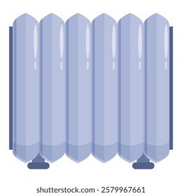 Modern electric radiator heating a room during the cold winter season