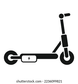 Modern electric scooter icon simple vector. Kick bike. Eco transport
