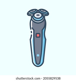 Modern electric shaver colored icon. Household and kitchen electronic appliances icons. Vector stylish outline illustrations on light background.