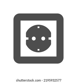 Icono de glifo de enchufe eléctrico moderno