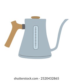 Modern electric tea kettle with hot boiling water