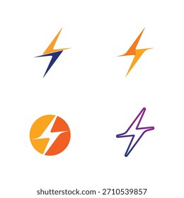 Modern Electric Thunderbolt Power Flash Vector Logo for Strong Technology Branding