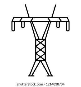 Modern electric tower icon. Outline modern electric tower vector icon for web design isolated on white background
