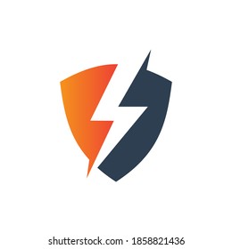 Diseño del logotipo del Escudo eléctrico de la industria moderna