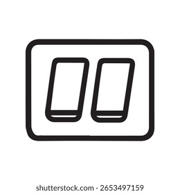 Modern Electrical Power Switch Vector