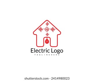 Diseño moderno del logotipo de la electricidad veps10