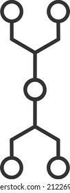 Vector de icono de circuito de chip electrónico moderno 