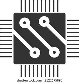 Modernes elektronisches Chip-Schaltungssymbol 