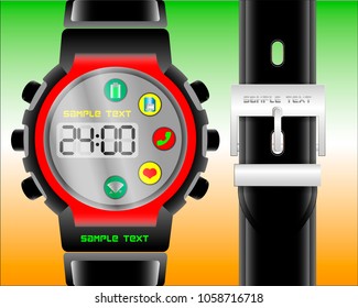 Modern electronic clock with additional functions.
