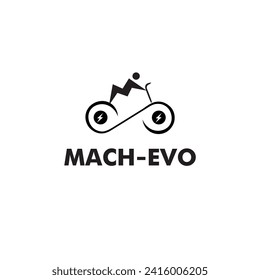 Modern Electronic Cycle Production Logo Design, Electronic Cycle Symbol