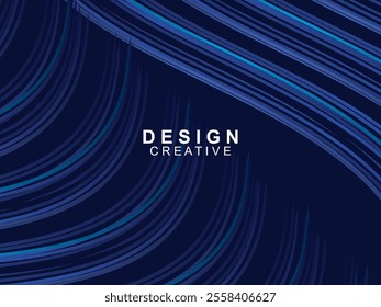 Modern elegance of abstract gradient wave background. Its dark blue waves create a charming atmosphere for websites, social media, advertising, presentations, etc.