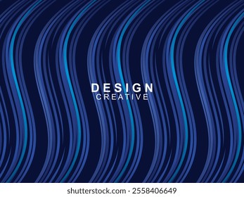 Modern elegance of abstract gradient wave background. Its dark blue waves create a charming atmosphere for websites, social media, advertising, presentations, etc.