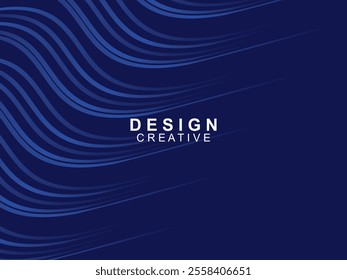 Modern elegance of abstract gradient wave background. Its dark blue waves create a charming atmosphere for websites, social media, advertising, presentations, etc.