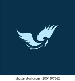 Modern, Elegance Flying Swan Business Company Logo