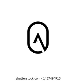modern elegance simple logo letter A