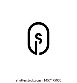 modern elegance simple logo letter S