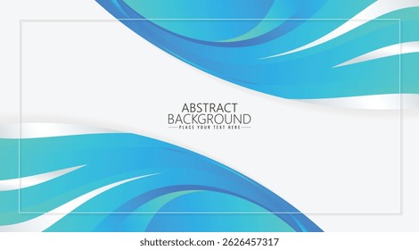 Modern and elegant abstract background with blue wave design