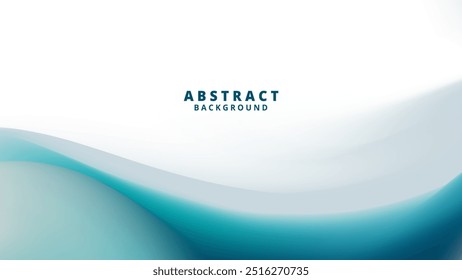 Moderner und eleganter abstrakter Hintergrund mit fließenden türkisfarbenen Wellen. Perfekt für Websites, Präsentationen und Social Media.