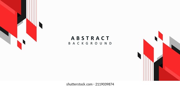 Modern Elegant Abstract Geometric Red And Black Background Vector Design