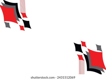 Modern elegant abstract geometric red and black with gray background vector design