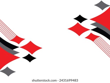 Modern elegant abstract geometric red and black with gray background vector design