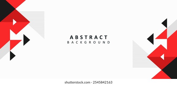 Diseño de Vector de fondo rojo y negro geométrico abstracto elegante moderno