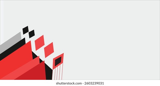 Modern elegant abstract geometric red and black background vector design. eps10